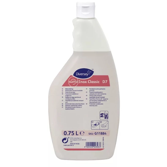 Rozsdamentes acélápolószer 750 ml Suma Inox Classic D7