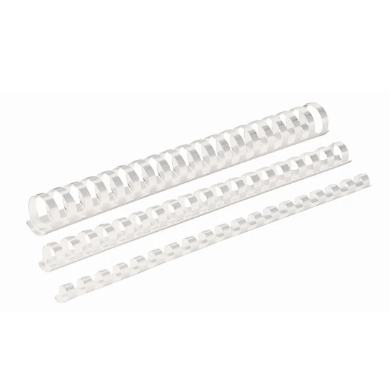Spirál műanyag, 8mm, 21-40lap, 100 db/doboz, Fellowes® fehér