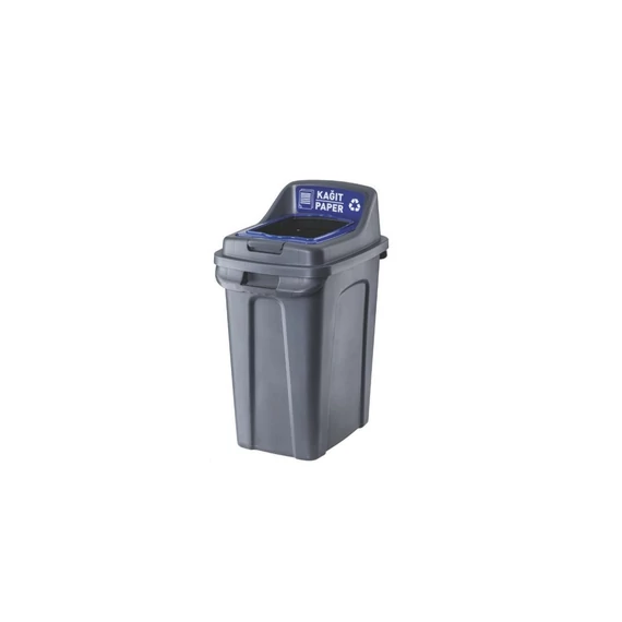 Szemetes kuka műanyag szelektív 50 literes antracit/kék UP294-215
