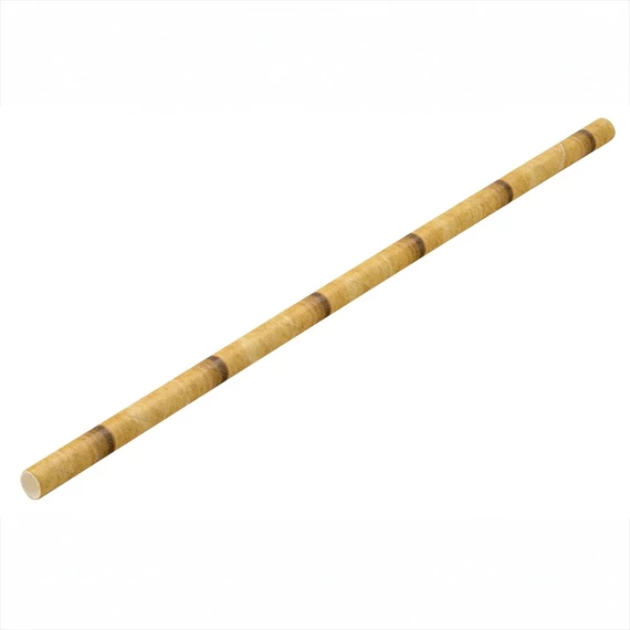 Szívószál papír 8 x 230 mm 100 db/csomag bambusz mintás