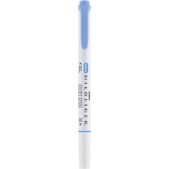 Szövegkiemelő 1,0/3,5 mm, kétvégű Zebra Mildliner Cool & Refined kék