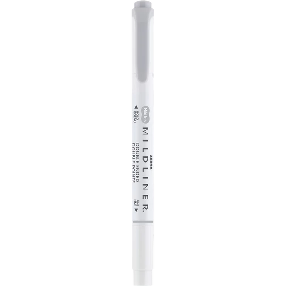 Szövegkiemelő 1,0/3,5 mm, kétvégű Zebra Mildliner Cool & Refined szürke