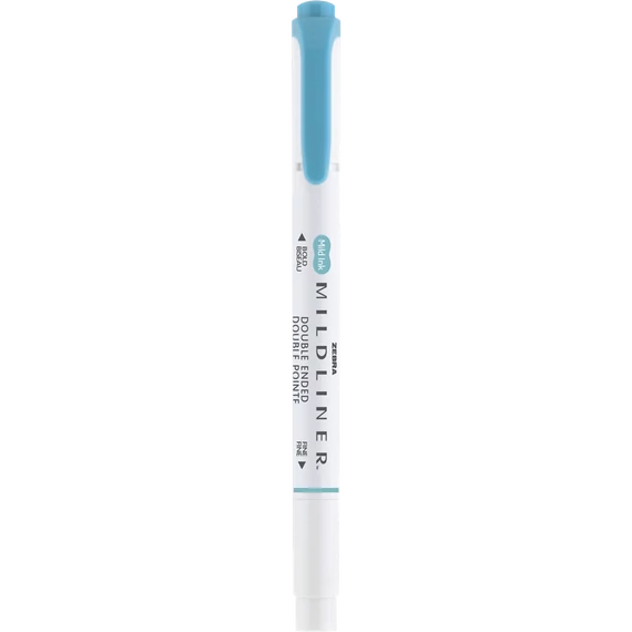Szövegkiemelő 1,0/3,5 mm, kétvégű, Zebra Mildliner Warm, füstkék