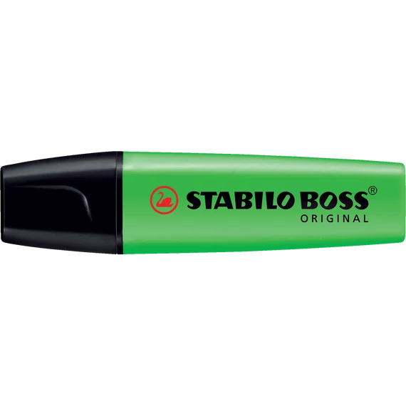 Szövegkiemelő 2-5mm, vágott hegyű, STABILO Boss original zöld