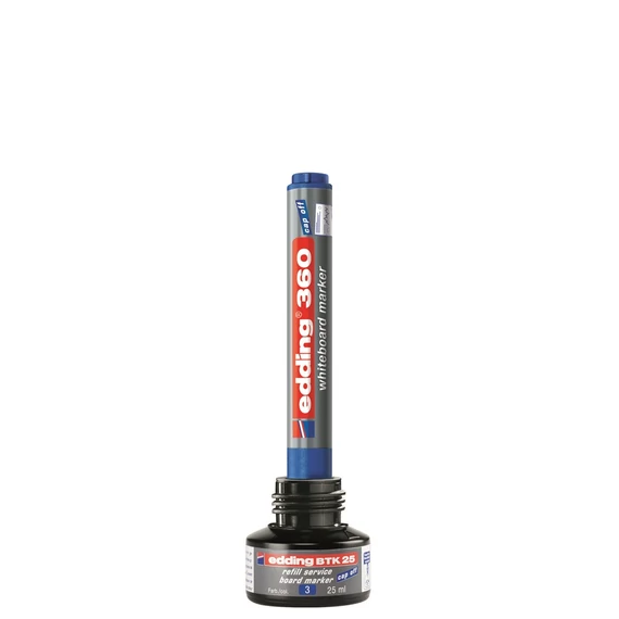 Tinta utántöltő táblamarkerhez 25ml, Edding BTK25 fekete