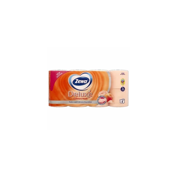 Toalettpapír 3 rétegű 150 lap/tekercs 8 tekercs/csomag Zewa Cashmere Peach