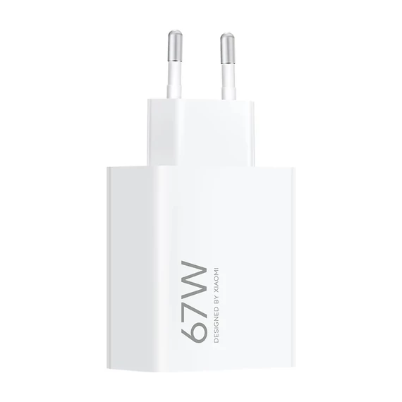 Töltő hálózati XIAOMI HYPERCHARGE hálózati töltő USB aljzat (67W, gyorstöltő) fehér
