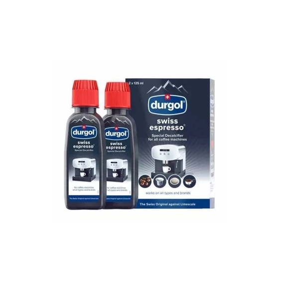 Vízkőoldó folyadék kávéfőzőhöz 2x125 ml Durgol Swiss Espresso