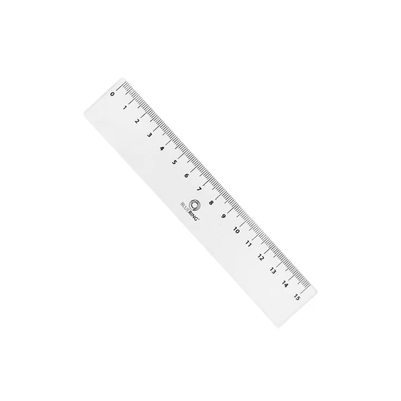 Vonalzó 15 cm, műanyag Bluering®